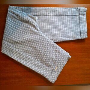 Anne Klein Womens Slim-Fit Plaid Ankle Pants Size M Preppy, Classic, Plaid